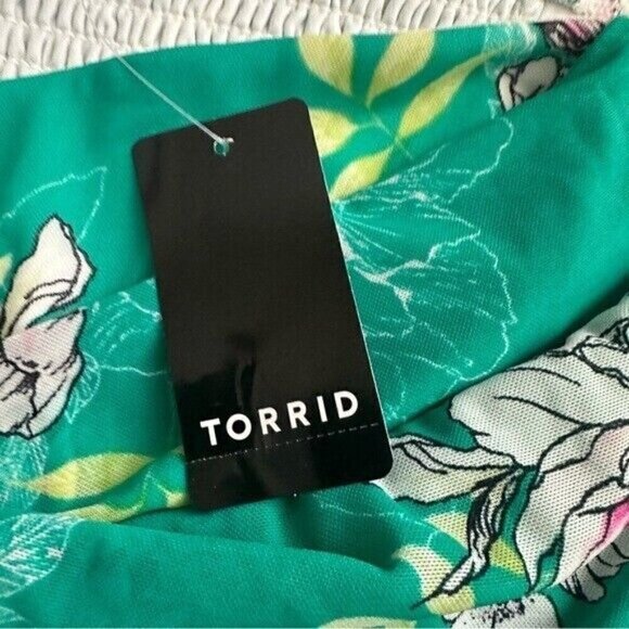 Torrid Mesh Strapless Twisted Babydoll Tunic Top Size 5X - Picture 9 of 12